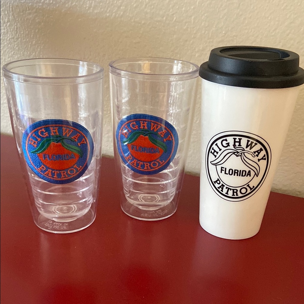 Bundle! FHP clear tumblers and travel mug